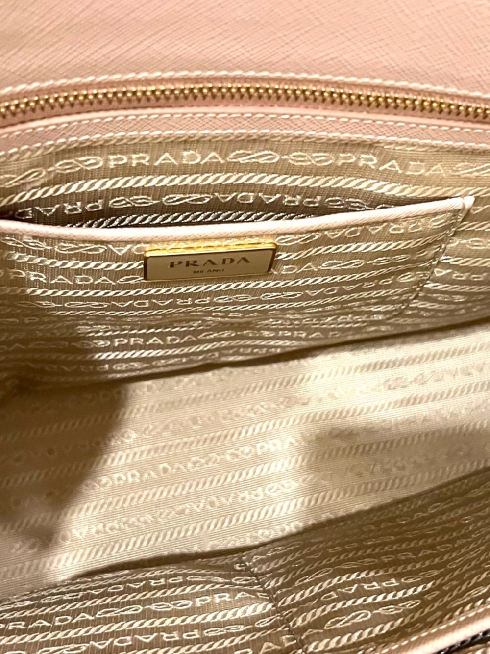 Prada Saffiano Leather Satchel in Blush Pink - Picture 16 of 16